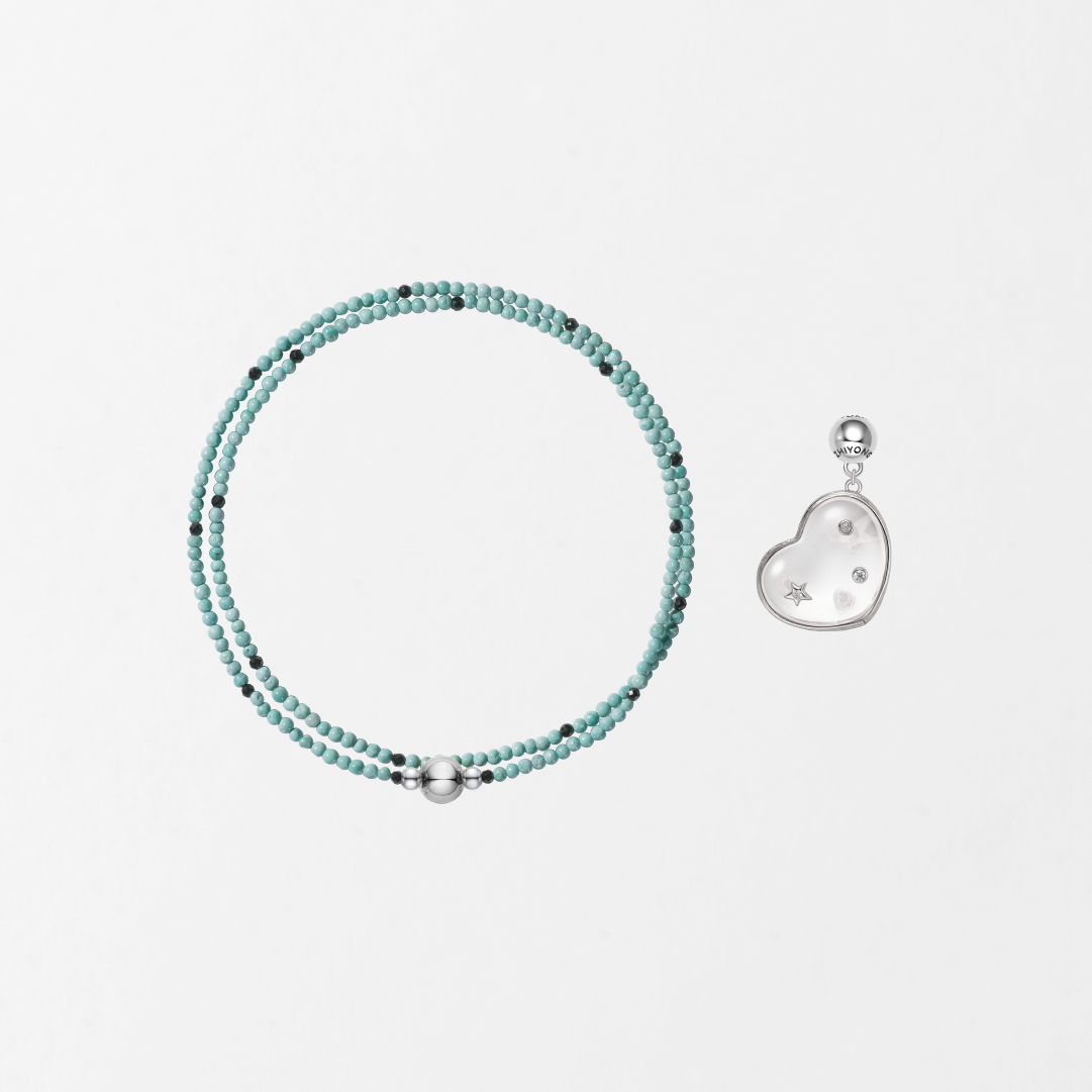Passionate Love Sky Blue Turquoise Thin Chain